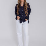 Bow Tie Detail Oversize Shirt