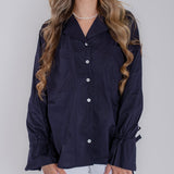 Bow Tie Detail Oversize Shirt