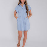 The Skyline Stripe Button Down Mini Dress