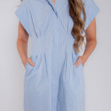 The Skyline Stripe Button Down Mini Dress