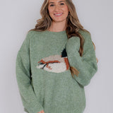 The Mallard Moment Duck Graphic Knit Sweater