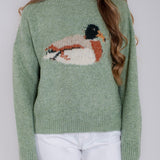 The Mallard Moment Duck Graphic Knit Sweater