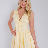 Butter Yellow Garden Party Midi Dress