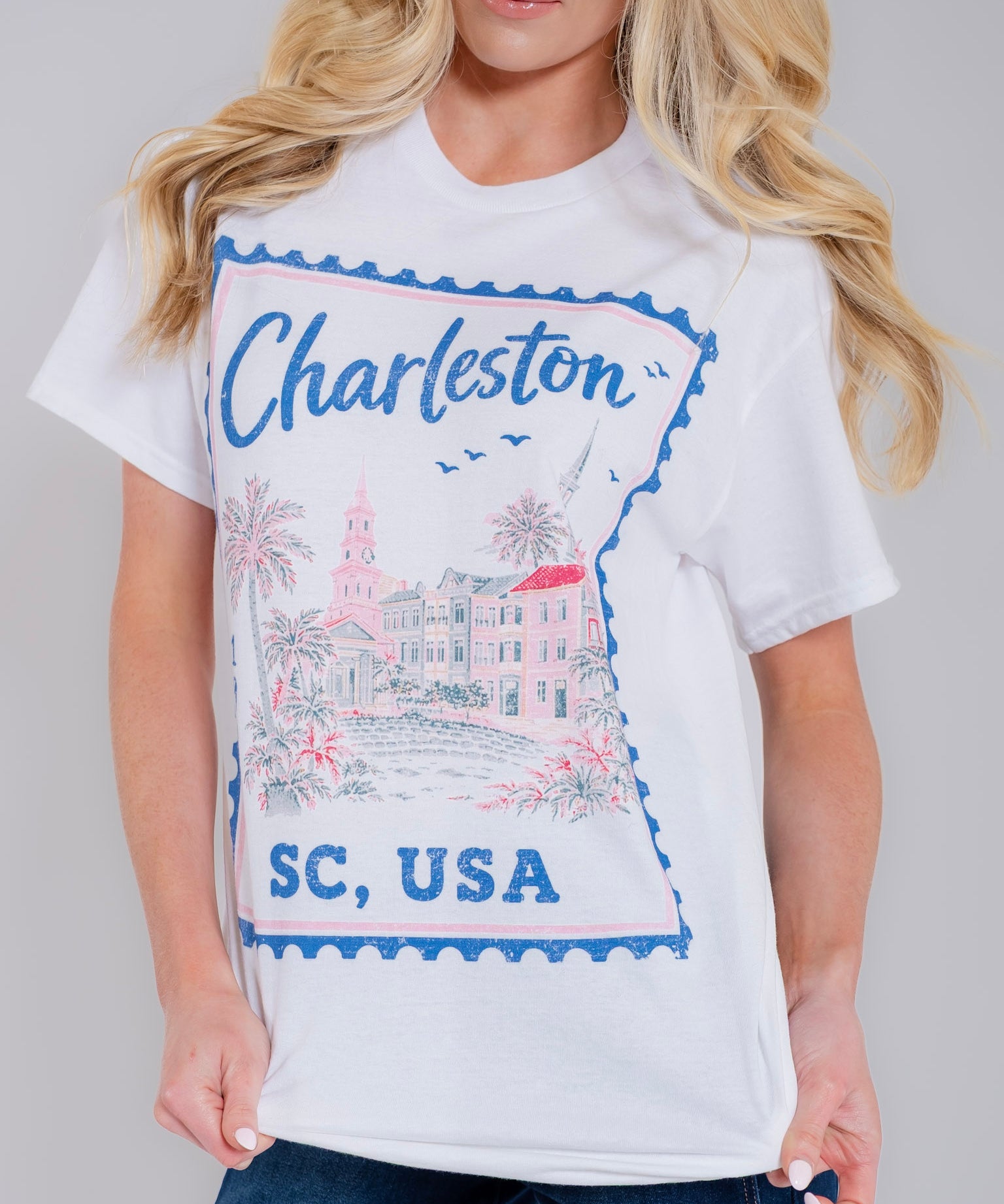 The Charleston Harbor Stamp Tee (detail view 2)