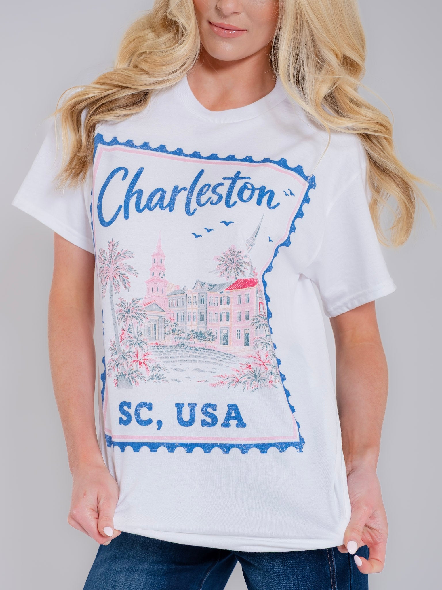 The Charleston Harbor Stamp Tee (detail view 2)