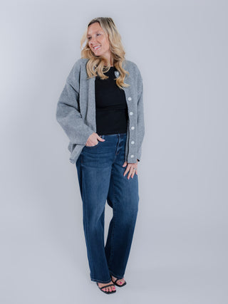 Oversized Long Sleeve Knit Cardigan