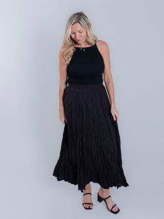 Textured Maxi Skirt