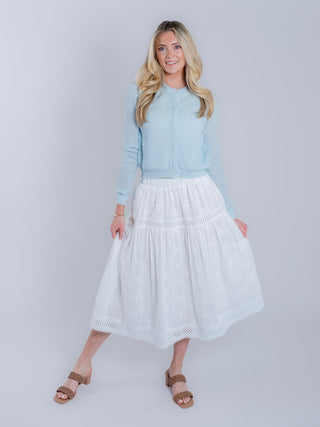 Semi-Sheer Knit Button Down Cardigan