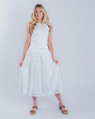 Apron-Neck Basic Ribbed Tank Top