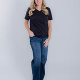 V-Neck Distressed Basic Tee