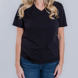 V-Neck Distressed Basic Tee