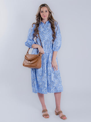 Floral Long Sleeve Midi Dress