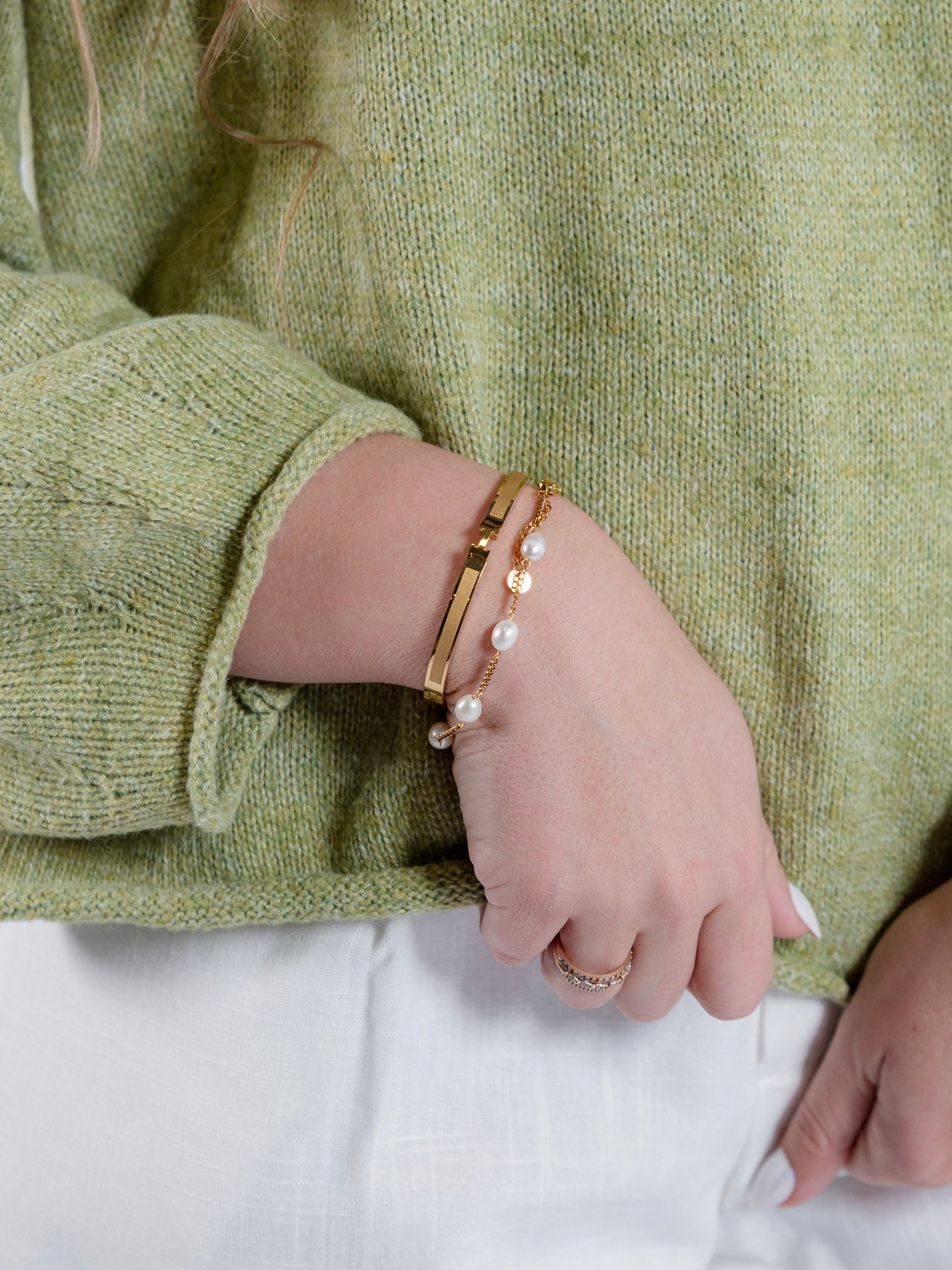 Textured Gold Hinge Bangle Bracelet – Statement Gold Cuff Bracelet for Women