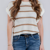 Dolman Sleeve Knitted Crewneck Top