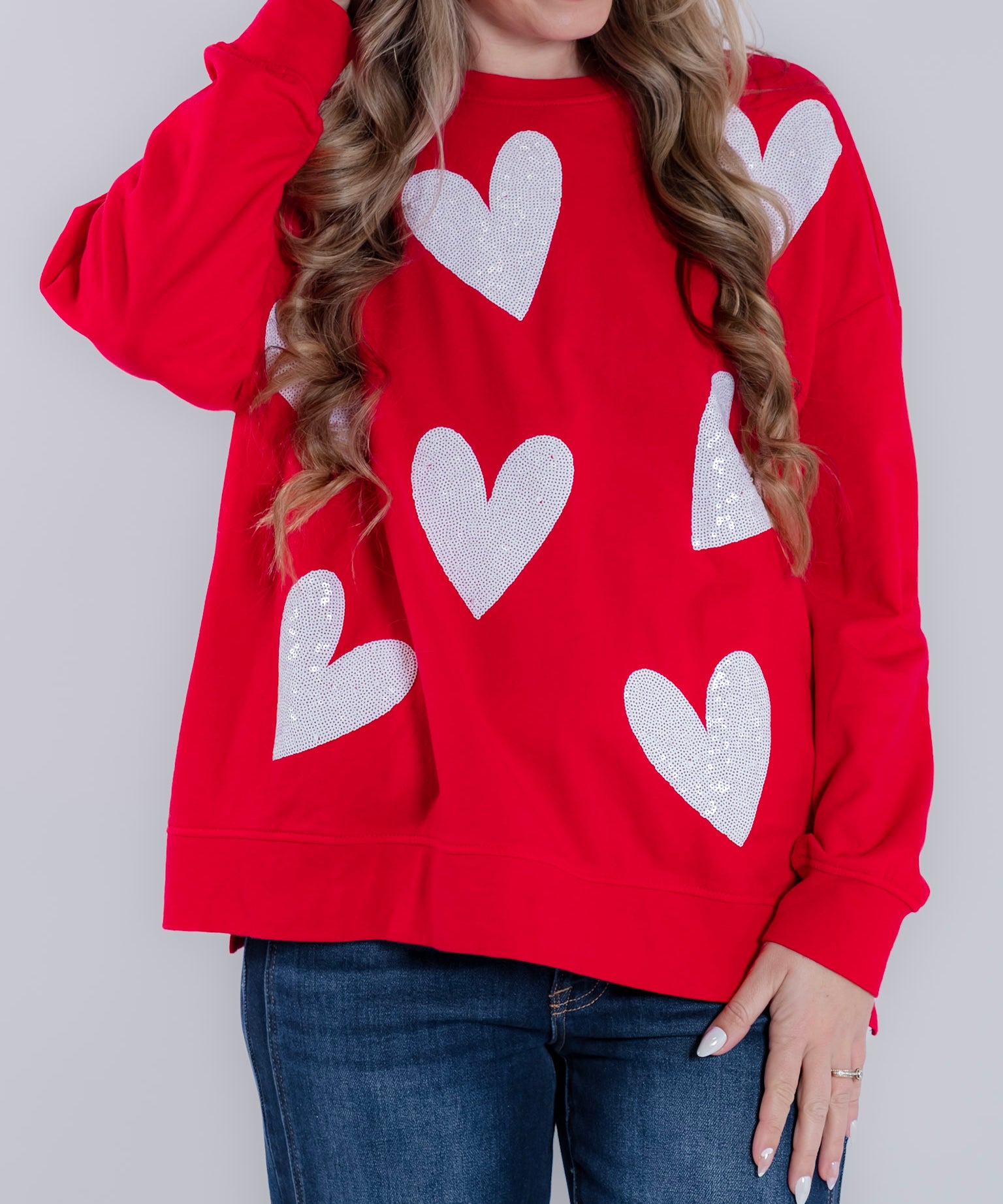 All My Heart Sparkle Sweatshirt (detail view 2)