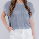 Dolman Sleeve Knitted Crewneck Top