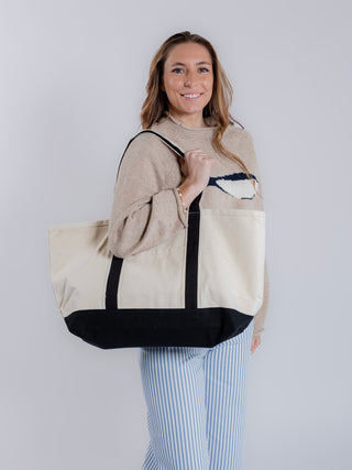 Canvas Accent Tote Bag