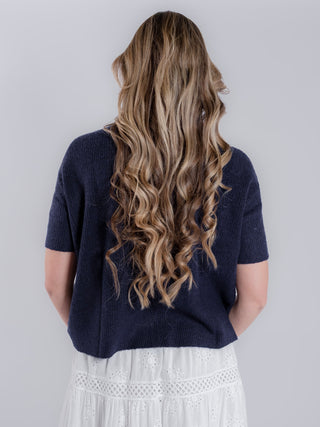 Knit 3/4 Sleeve Button Down Cardigan