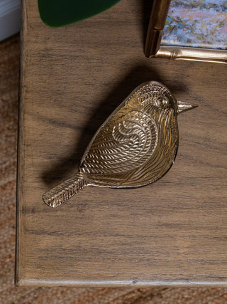 Textured Gold Bird Dish