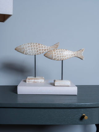 Wood Fish On Stand