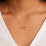 My Sister's Cottage | Waterproof | Dainty Bow Necklace (detail view 2)