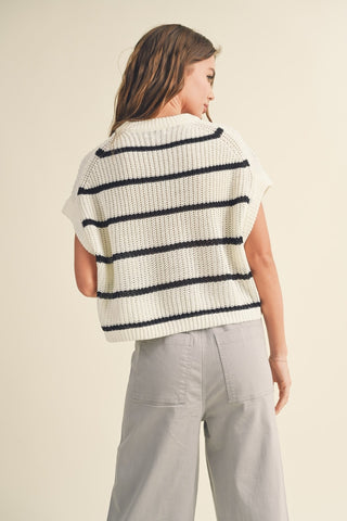 Dolman Sleeve Knitted Crewneck Top