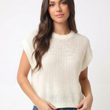 Dolman Sleeve Knitted Crewneck Top (detail view 2)