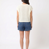 Dolman Sleeve Knitted Crewneck Top (detail view 4)