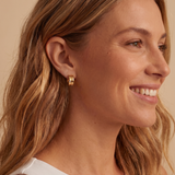 My Sister's Cottage | Waterproof | Double CZ Hoop Earrings (detail view 3)
