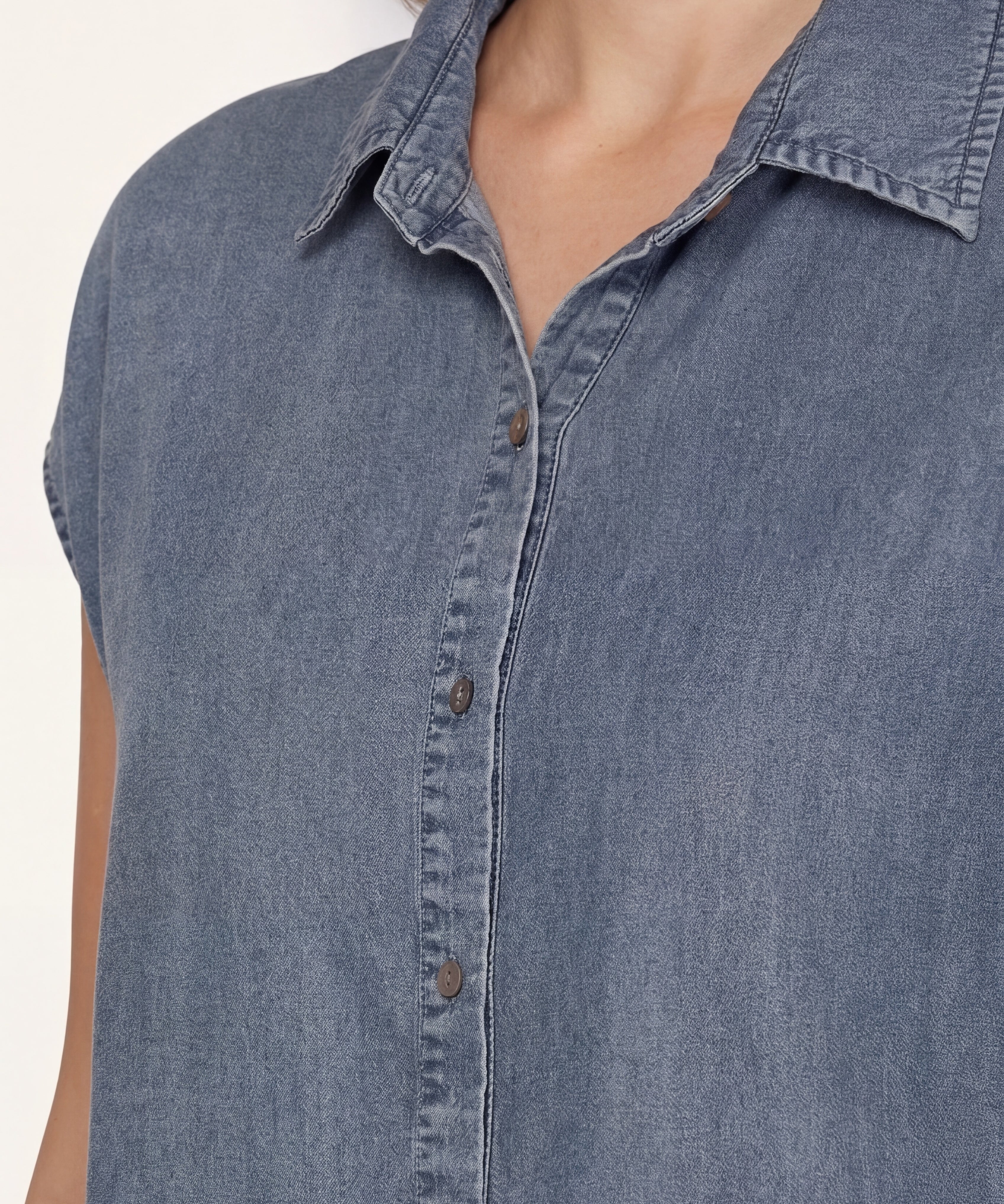 Harborline Chambray Button Down Top