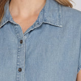 Harborline Chambray Button Down Top