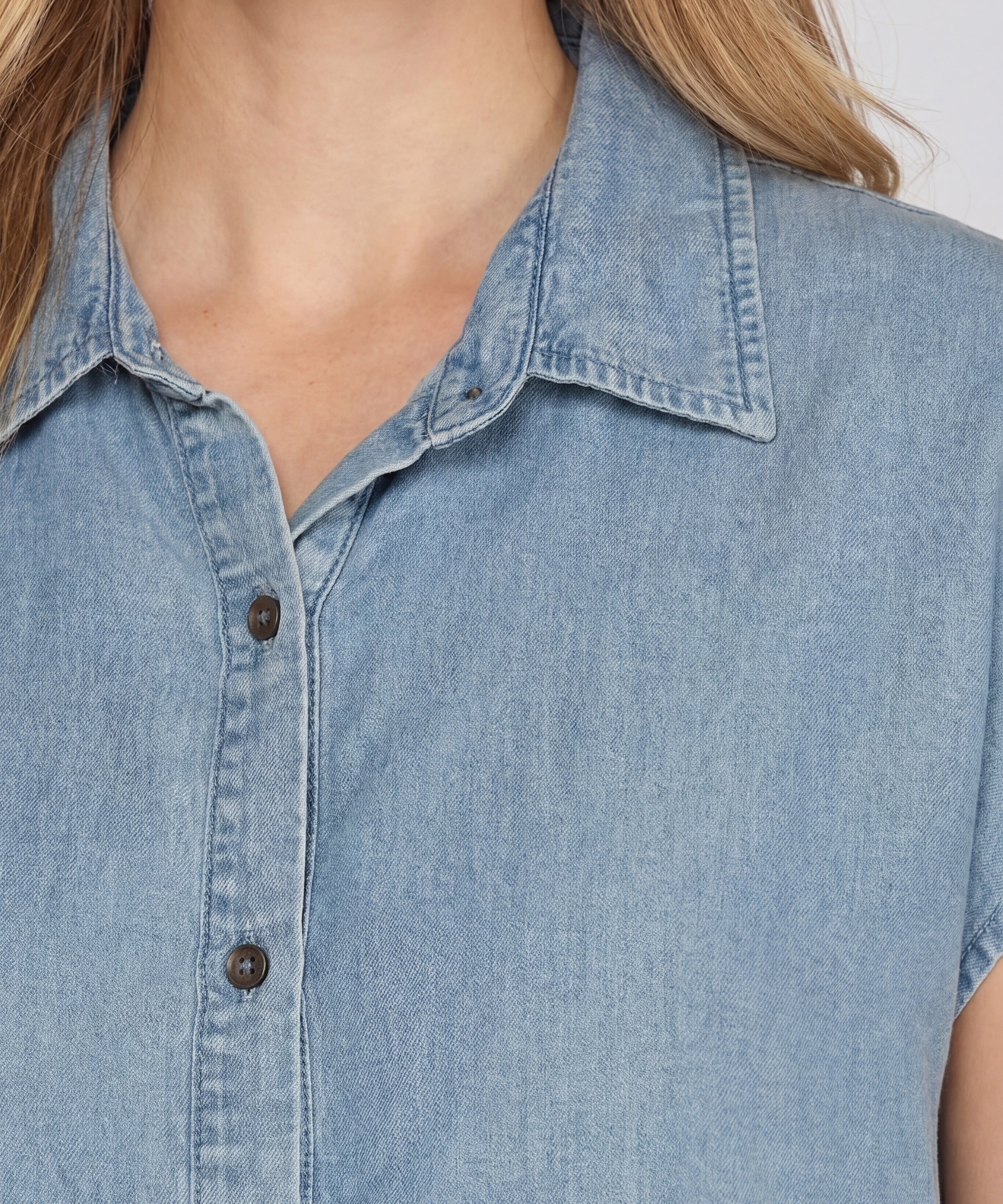 Harborline Chambray Button Down Top