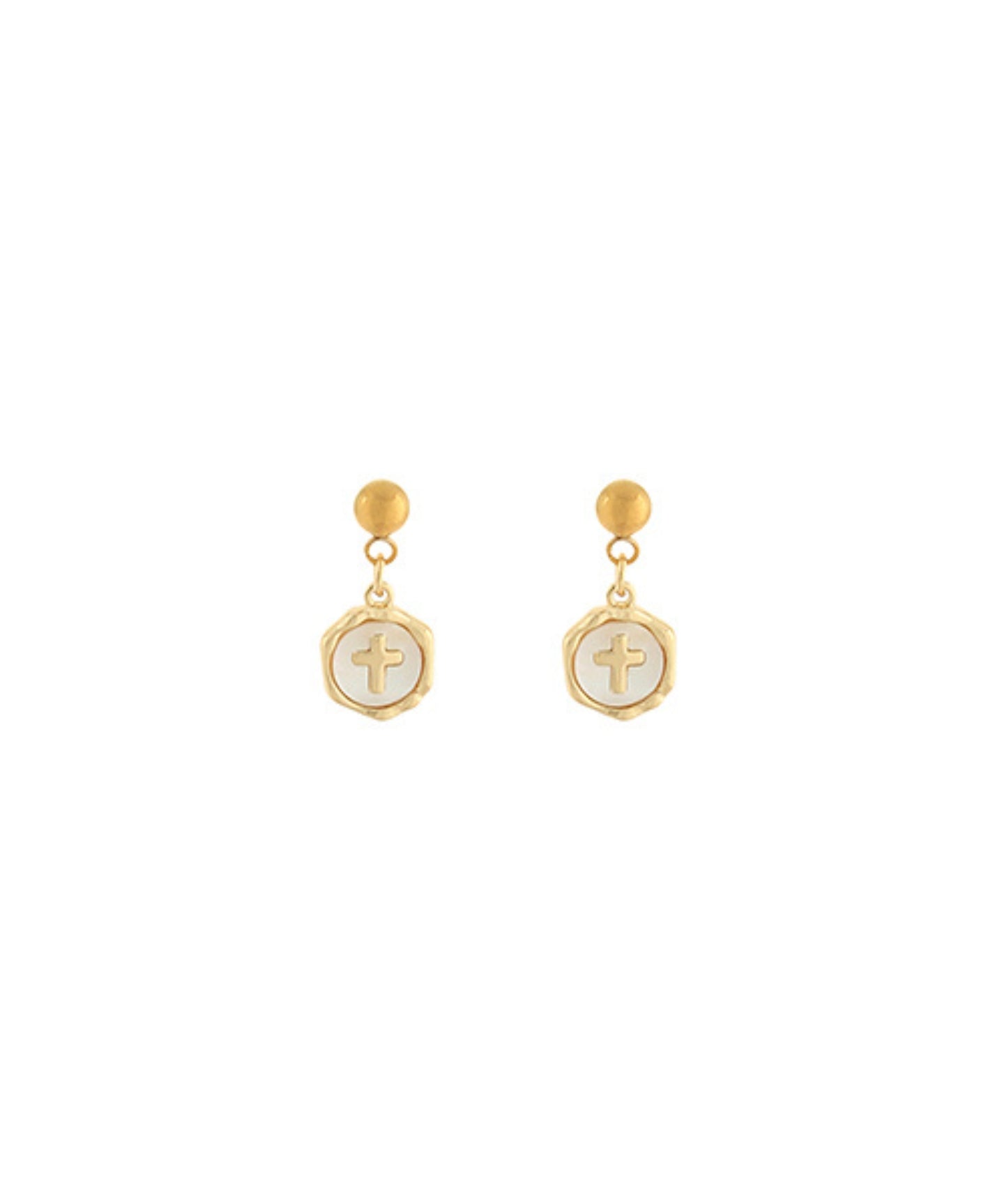 Cross Charm Earrings