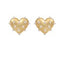 Pearl Deco Metal Heart Earrings