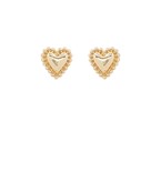 Dotted Heart Metal Studs