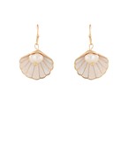 Seashell & Pearl Drop Earrings