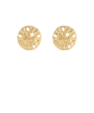 Round Sand Dollar Earrings