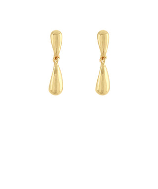 Double Puff Drop Earrings