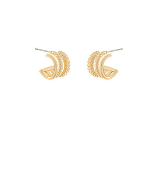 3 Row Hoop Earrings