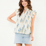 Elodie Floral Flutter Top