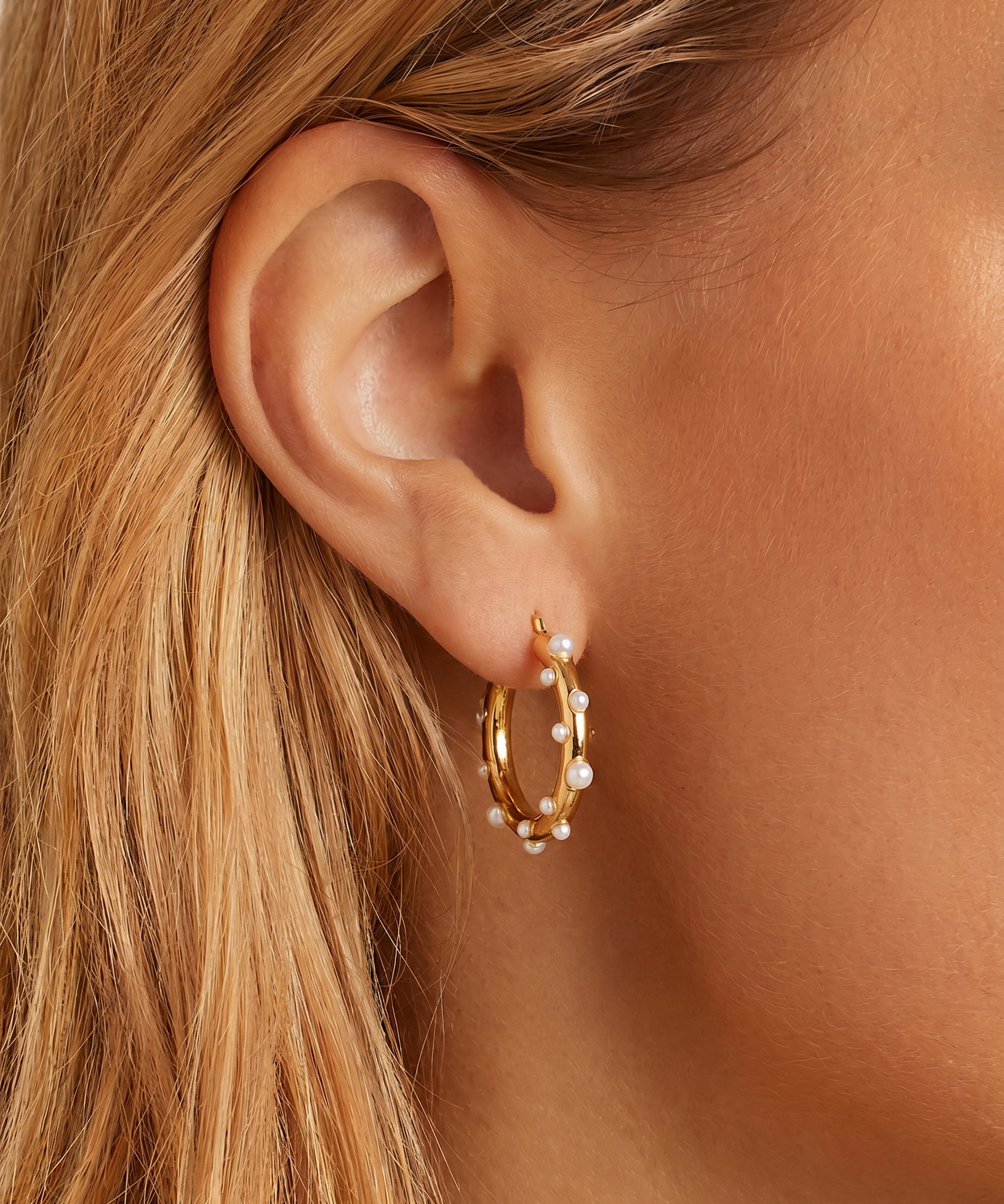 My Sister's Cottage | Waterproof | Embellished Hoop Earrings (detail view 2)