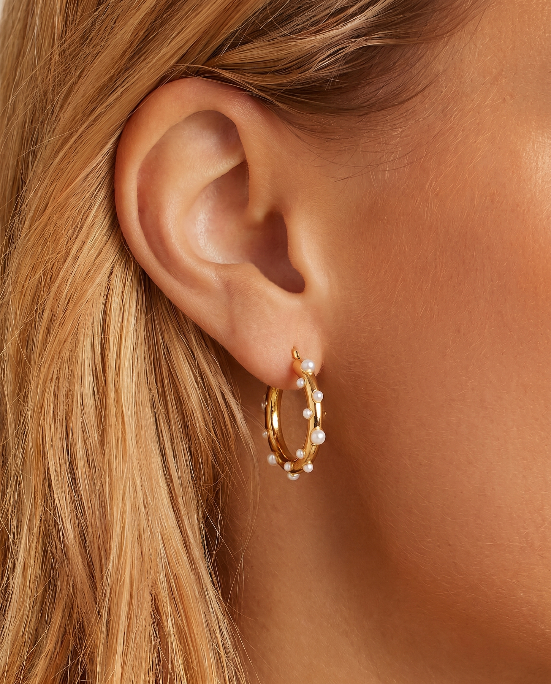 My Sister's Cottage | Waterproof | Embellished Hoop Earrings (detail view 2)