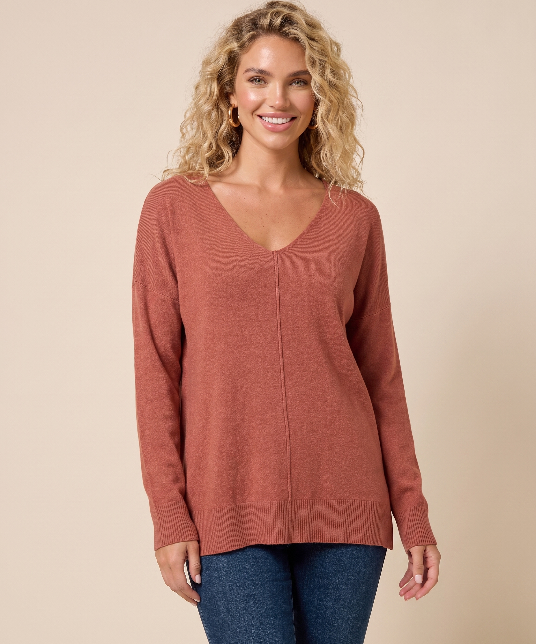 Everyday Ease V-Neck Sweater