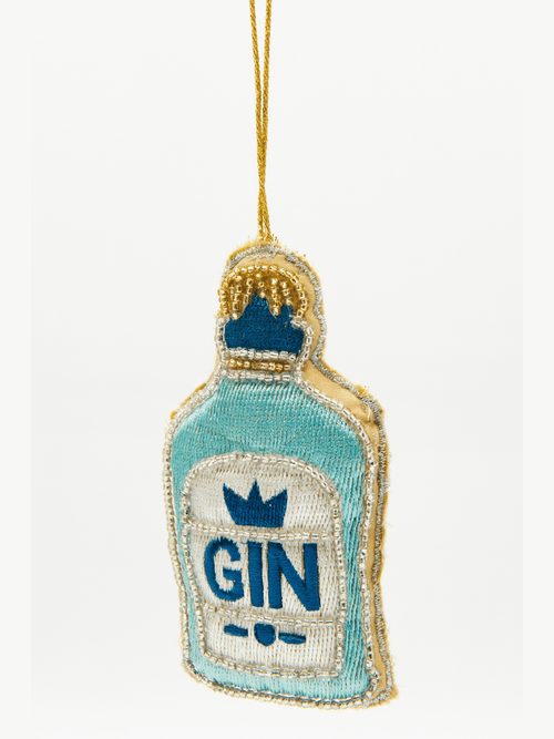 Fabric Gin Bottle Ornament