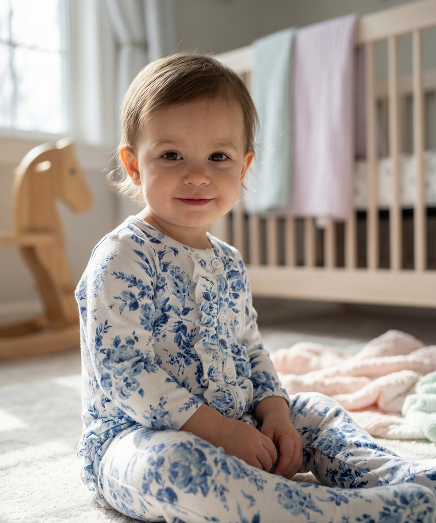 Floral Ruffle Sleeper