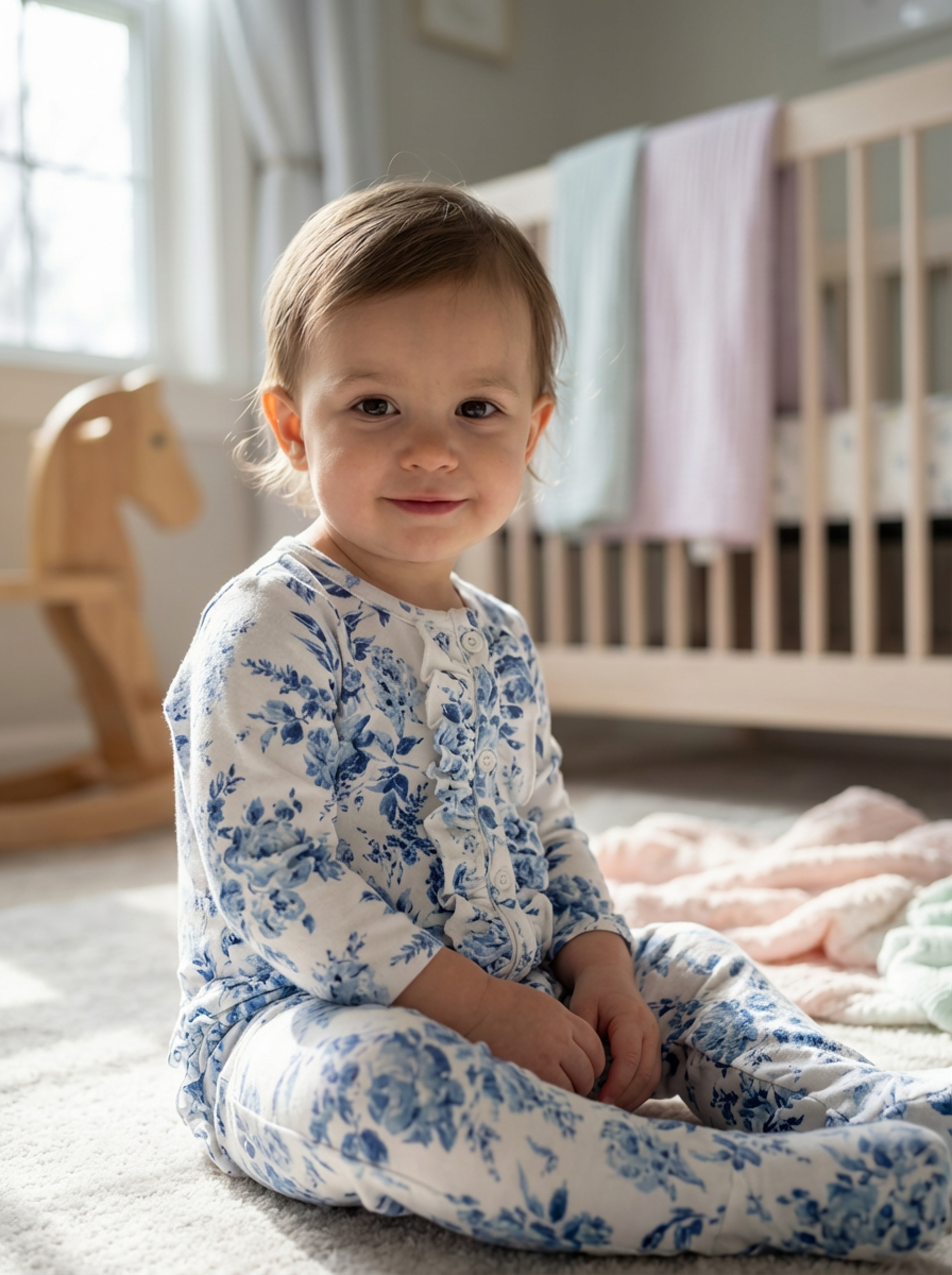 Floral Ruffle Sleeper