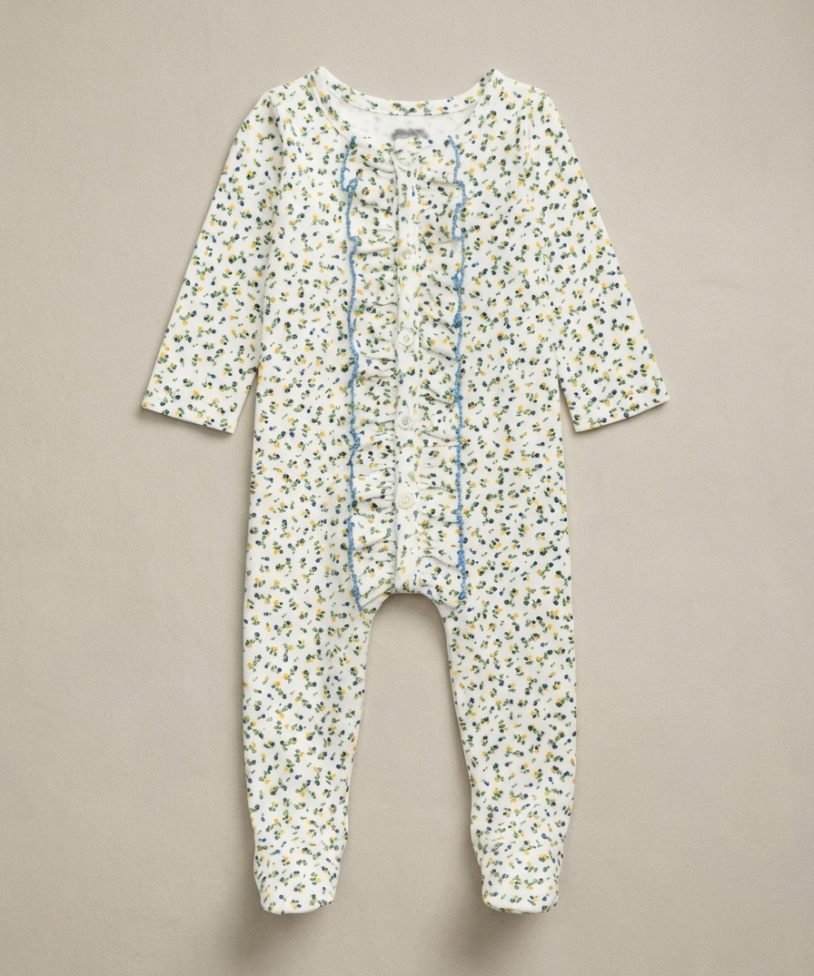 Floral Ruffle Sleeper (detail view 4)