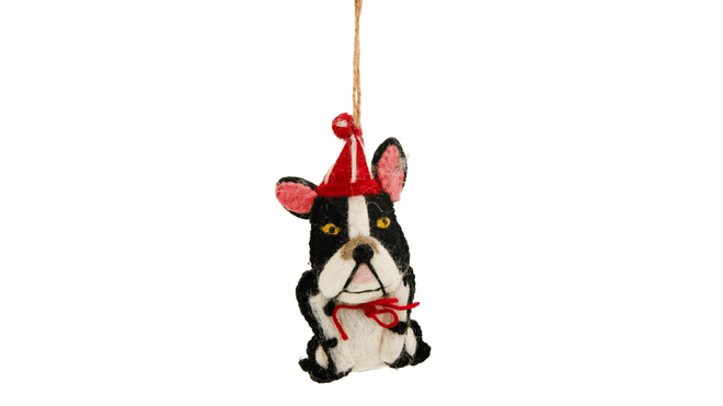 French Bulldog Wool Felt Dog Ornament