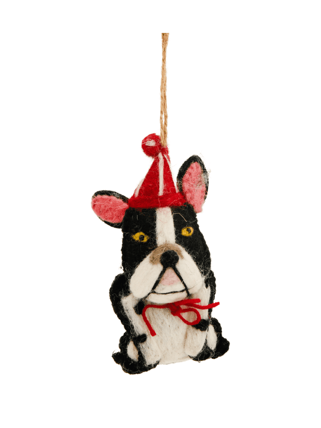 French Bulldog Wool Felt Dog Ornament