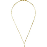 Susan Shaw | 24k Gold | Ginkgo Paperclip Necklace